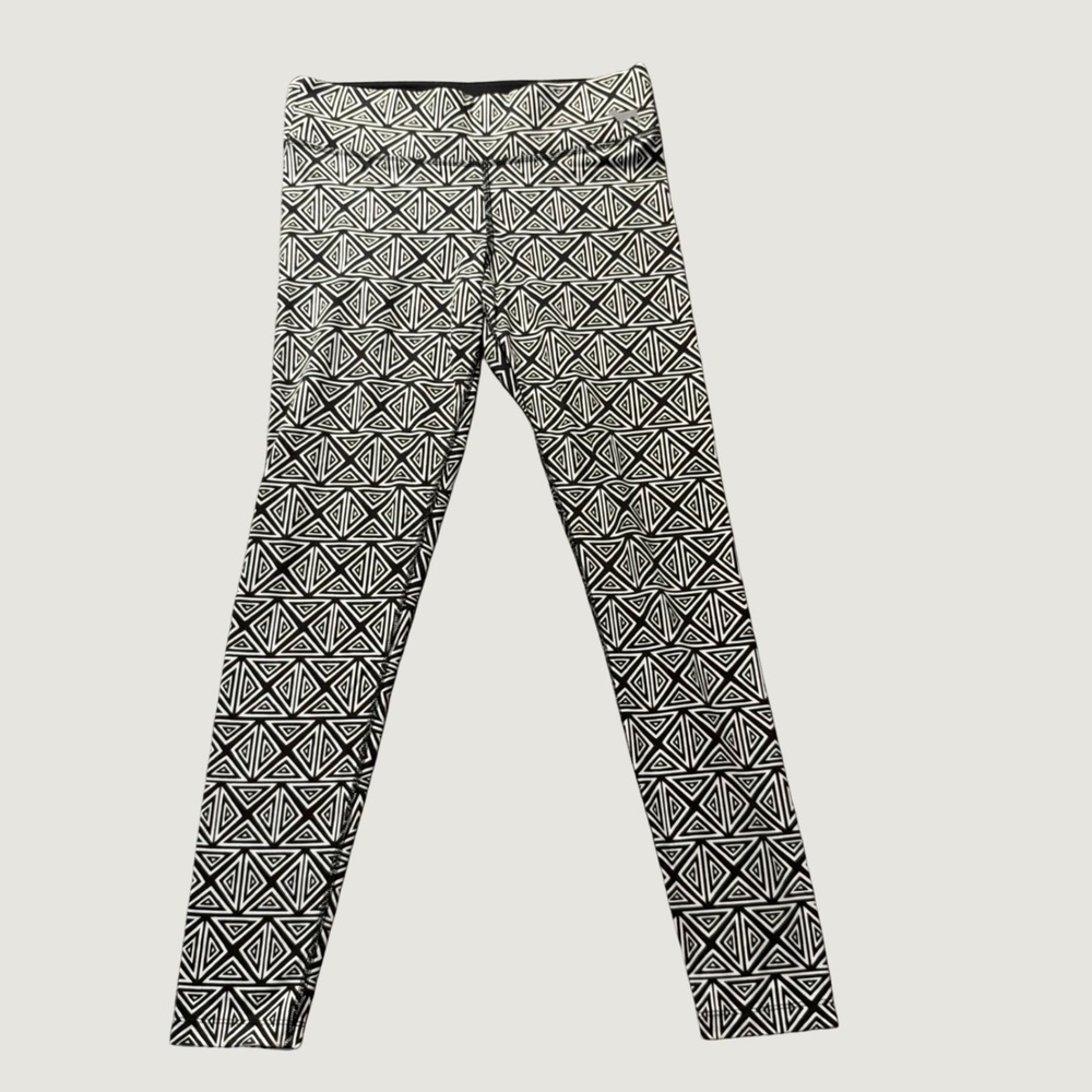 Victoria's Secret PINK Yoga Leggings S Geometric Print Retro Y2K Black